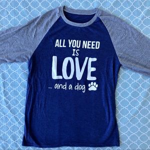 Raglan Baseball Tee - All You Need is Love & A Dog